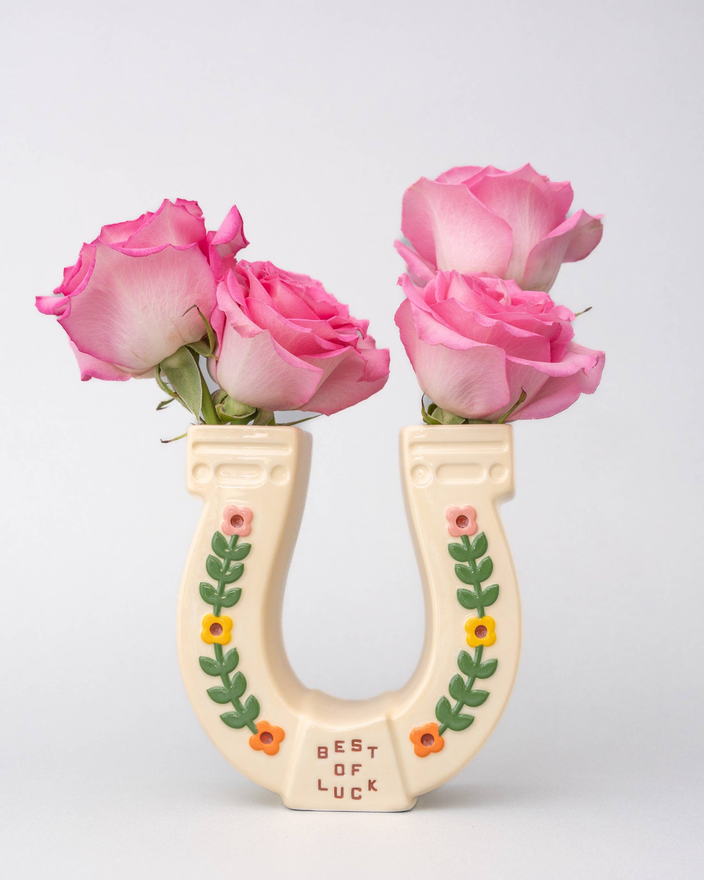 Ceramic Vase, Horseshoe