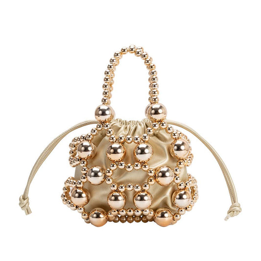 Bobby Gold Vegan Leather Top Handle Bag