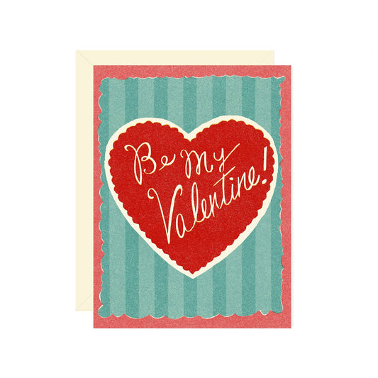 Be My Valentine Heart Greeting Card