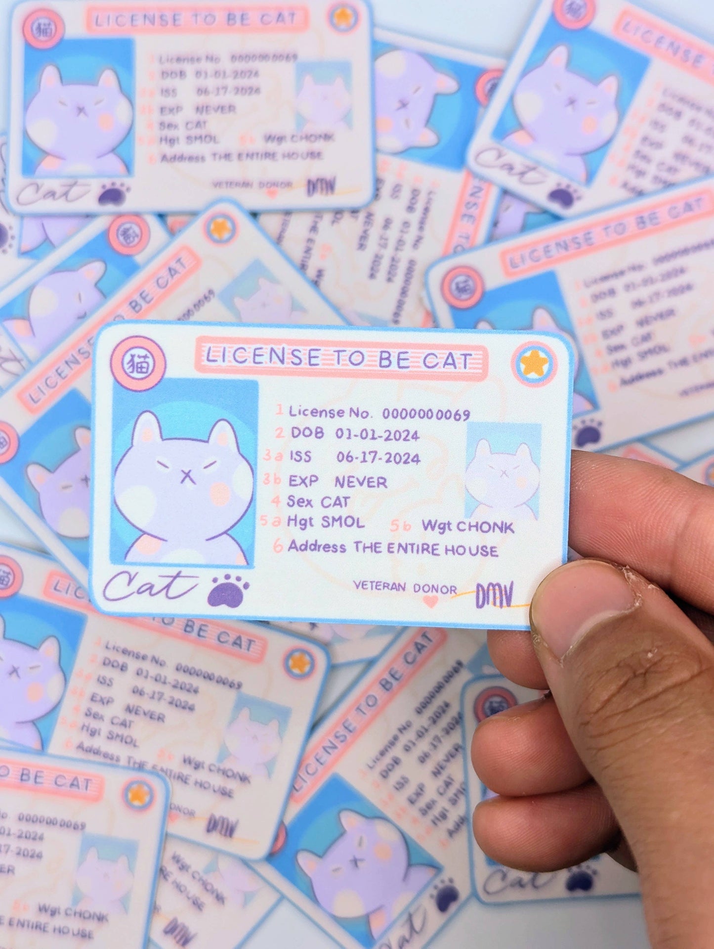 “License To Be Cat” Vinyl Waterproof Sticker
