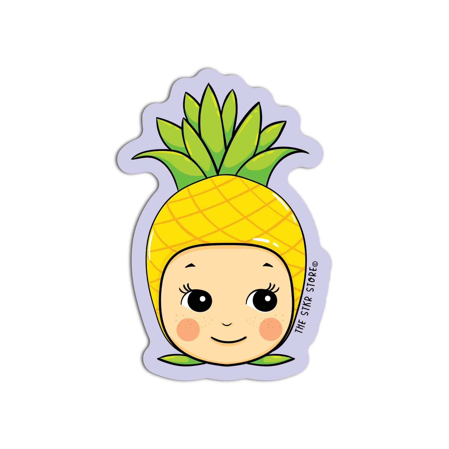 Baby Pineapple Vinyl Textured Sticker