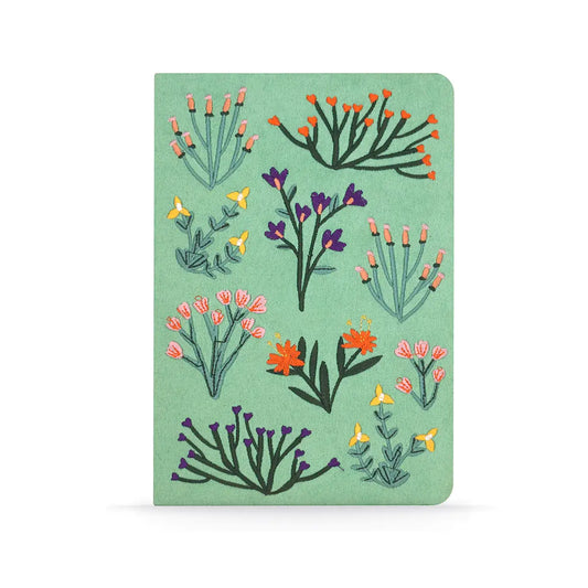 Petite Blooms Embroidered Journal Notebook