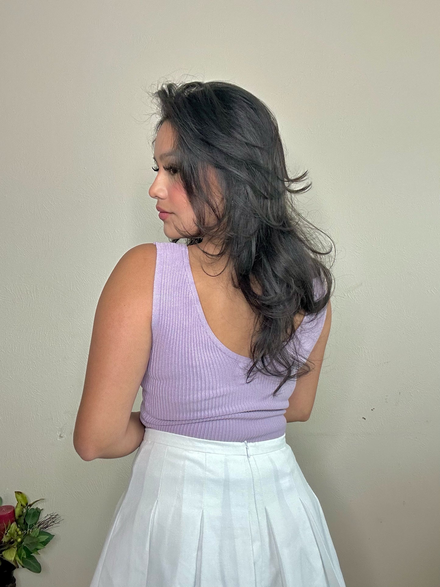 lian v neck top